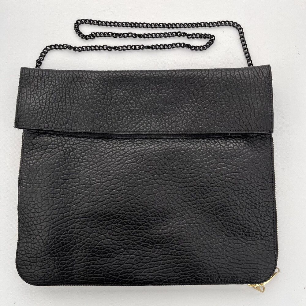Ampersand As Apostrophe Buffalo Parcel Large Black Leather Bag NWT - Picture 14 of 16